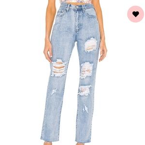 Superdown / Revolve Straight Jean in Light Wash